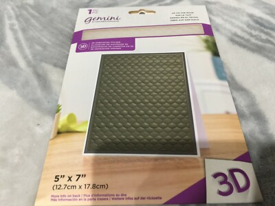 Crafter's Companion Gemini 5'' x 7'' 3D Embossing Folder Prints - YOU PICK New
