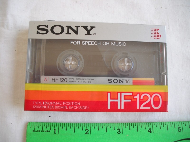 Sony HF120 HF 120, Type I, Blank Cassette Tape, Reel to Reel, Japan, Sealed