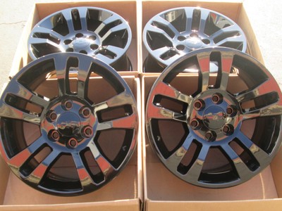  18quot chevy tahoe suburban silverado 6lug new gloss black wheels rims set 4 caps 