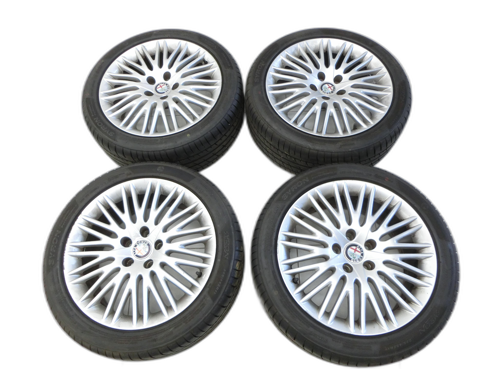 4x complete wheels Aluminum rim summer tires 225/45R17 5X110 7.1-7.8mm Alfa Romeo Brera 159 06-11 - Bild 1