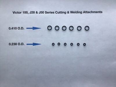 6 Sets Of Victor Cutting Torch & Welding Tip O-rings 100,J-28,J-50 Style Handle