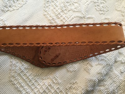 REALLY COOL VINTAGE LEATHER CINCH BELT HIPPIE, BOHO, SIZE 32