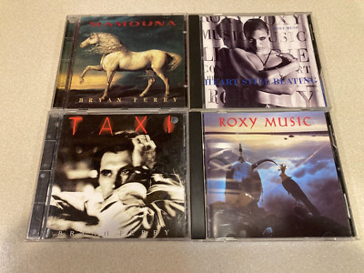 LOT OF 4 BRYAN FERRY ROXY MUSIC CD MAMOUNA AVALON TAXI HEART STILL BEATING LIVE
