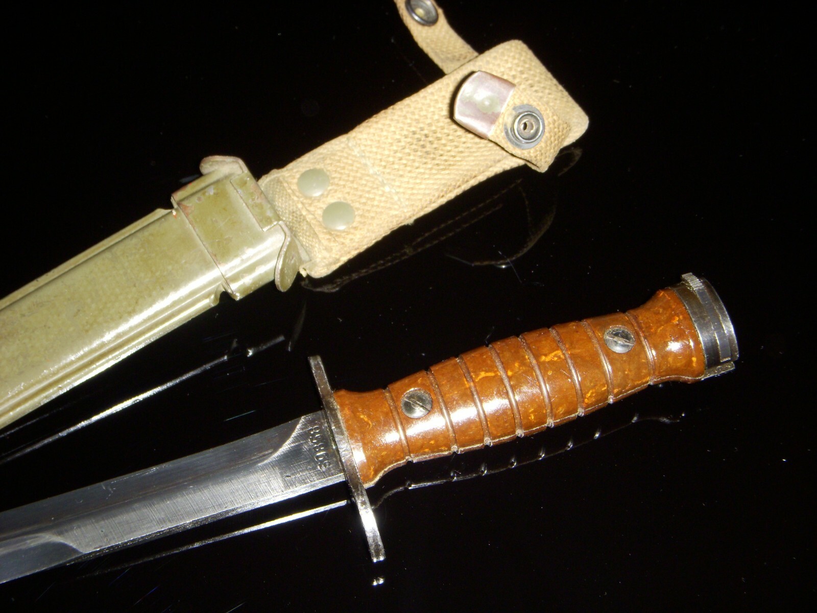 M1 Carbine Italian Bayonet & Scabbard M1 Carbine AET 1958 Military issued 59858