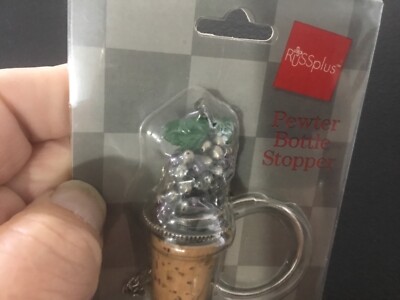 Russ Berrie & Comoany Pewter Bottle Stopper