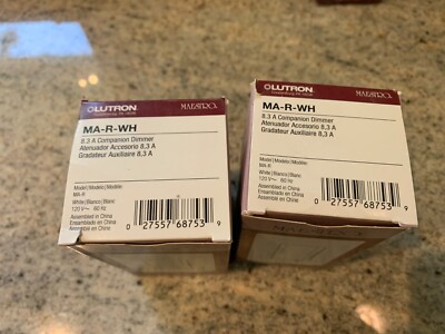 Lutron, MA-R-WH, 8.3A Companion Dimmer, 120V, White. 