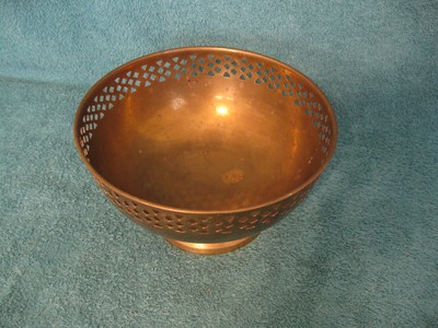 Solid Brass Bowl w/Ornate Rim (S451)