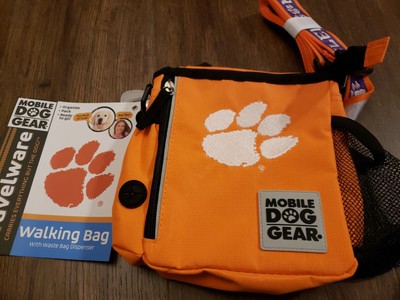 Clemson Tigers Pet Dog Walking Bag With Wate Bag Dispenser NWT