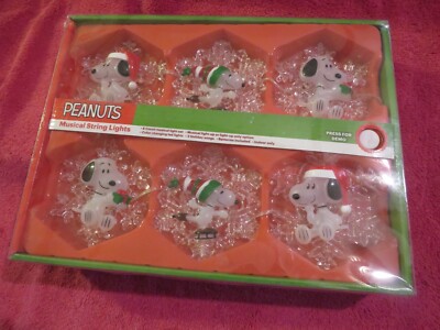 Snoopy Peanuts Musical Christmas String Lights Color Changing LED Lights