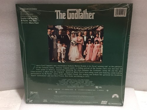 The Godfather, Brando, Remastered Widescreen, THX Dolby Digital, LaserDisc - NIP
