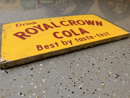 Original 1950's RC Royal Crown RC Cola Soda Embosed Sign Chest Cooler 20