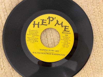 Walter Wolfman Washington 45 vinyl Hep' Me Records 2-Sided (Songs Listed Below)