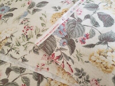 Beautiful Waverly ''Westbourne'' muted floral fabric pink blue yellow green cotton