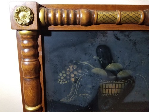 58585  LAMBERT HITCHCOCK Stenciled Maple Mirror