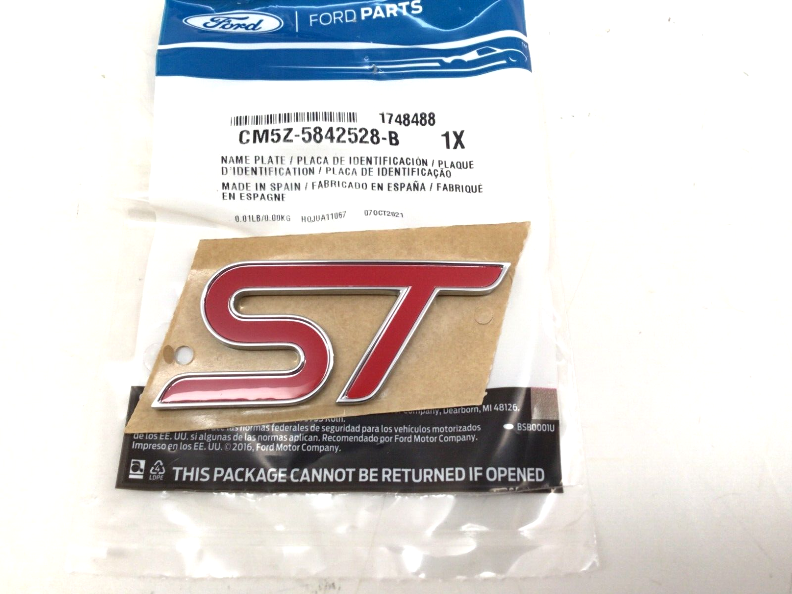 Ford Focus Fiesta Explorer ST front radiator grille Emblem