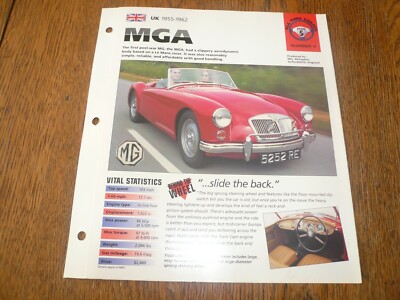 1959 MGA MkI UNIQUE IMP BROCHURE 