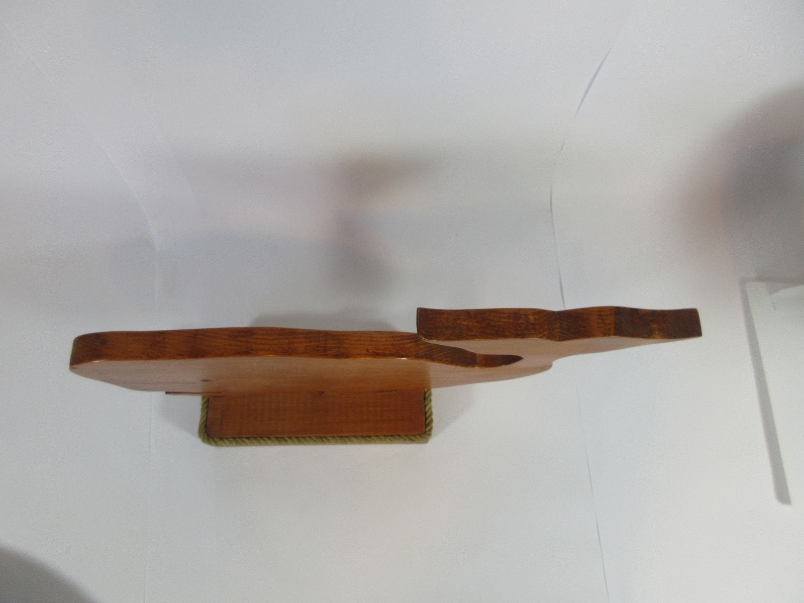 VINTAGE SPERM WHALE WOOD DECORATIVE FIGURE WITH STAND NAUTICAL OCEAN DECOR