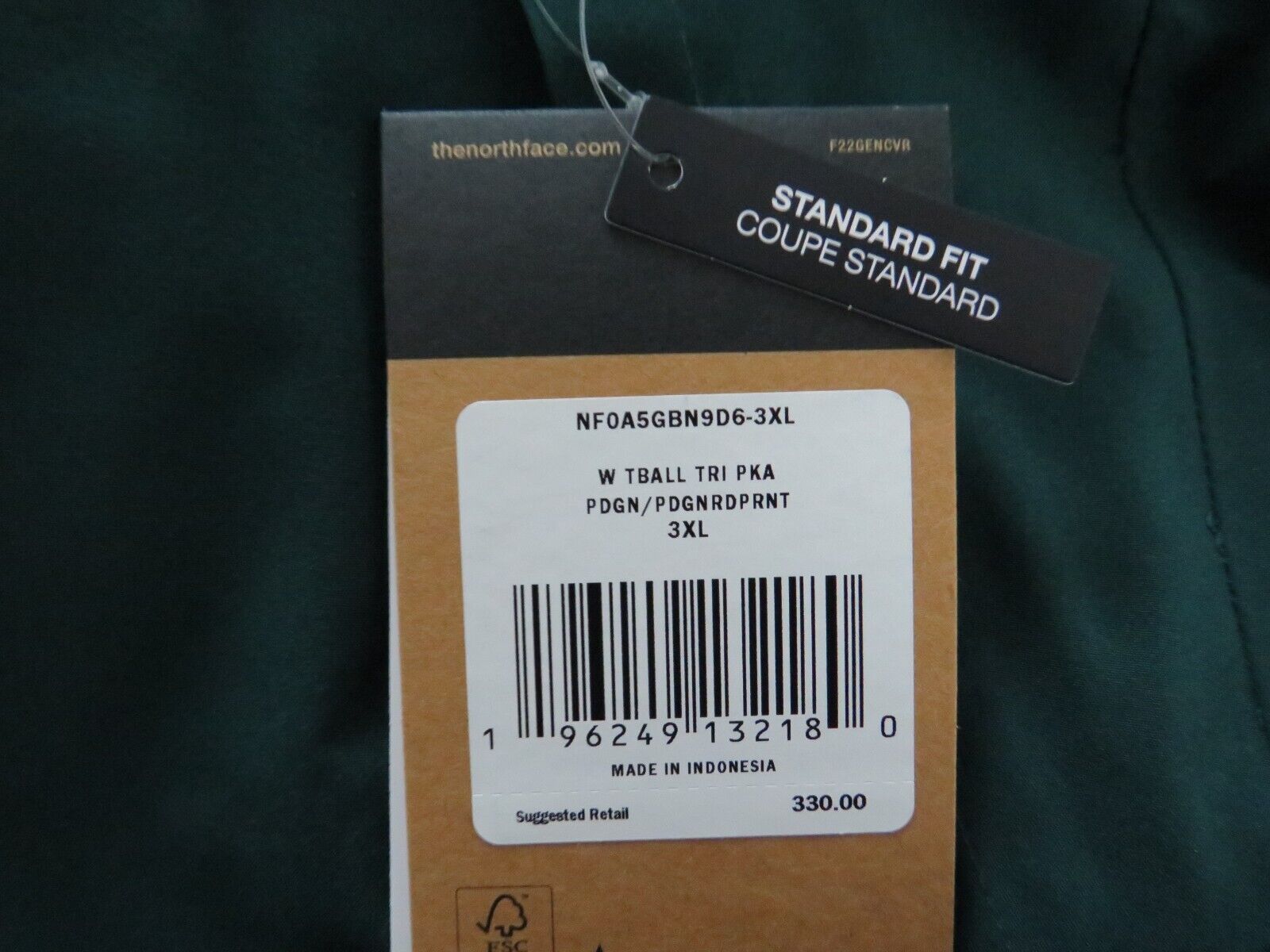 Pre-owned The North Face Womens  Thermoball Triclimate Waterproof Insulated Parka Jacket In Green / Green Print Liner