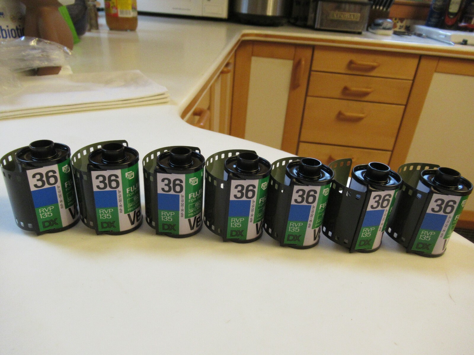 Lot of 7 FUJI FujiChrome VELVIA RVP 135 DX Color 6 Rolls 36 ISO 50 Expired CR-56