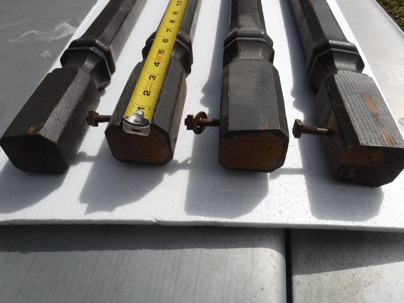 antique solid oak table legs Four 29 inches long