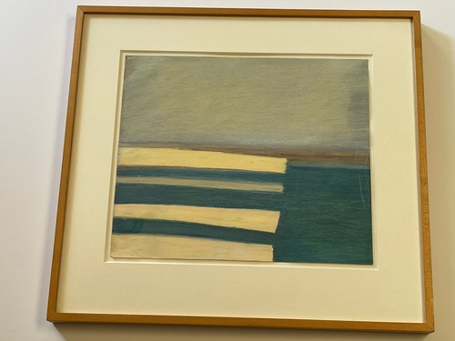 Mystery Artist Painting Pastel Drawing Important Modernist 1970’s Expressionism