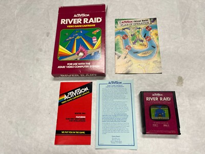 NICE Atari VCS 2600 Game Complete in Box 1982 Activision RIVER RAID + Very Clean