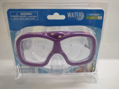 Swim Mask Youth 8+ Purple Polycarbonate Lens W/ UV Protection ...