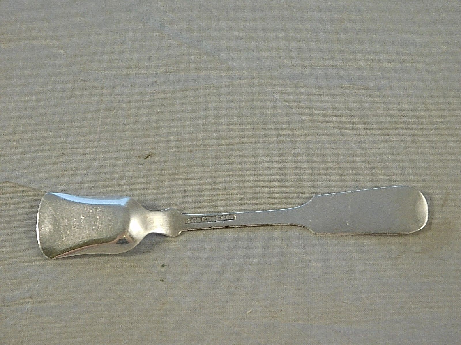 ANTIQUE B. GARDINER COIN SILVER MASTER SALT SPOON / SHOVEL PHILADELPHIA NEW YORK