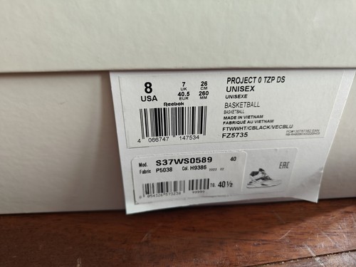 Pre-owned Reebok Maison Margiela Pump Tz Twilight Zone Deadstock White Blue Aged Fz5735