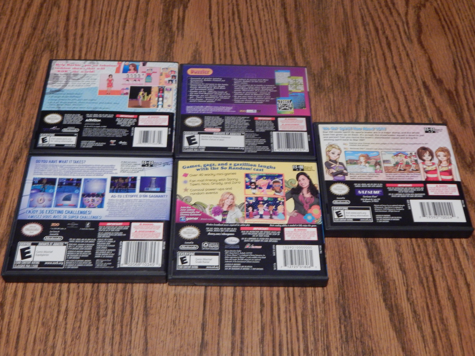 Nintendo DS Game Lot! Barbie Fashiopn Show/ Cheer We Go/Sonny With A Chance