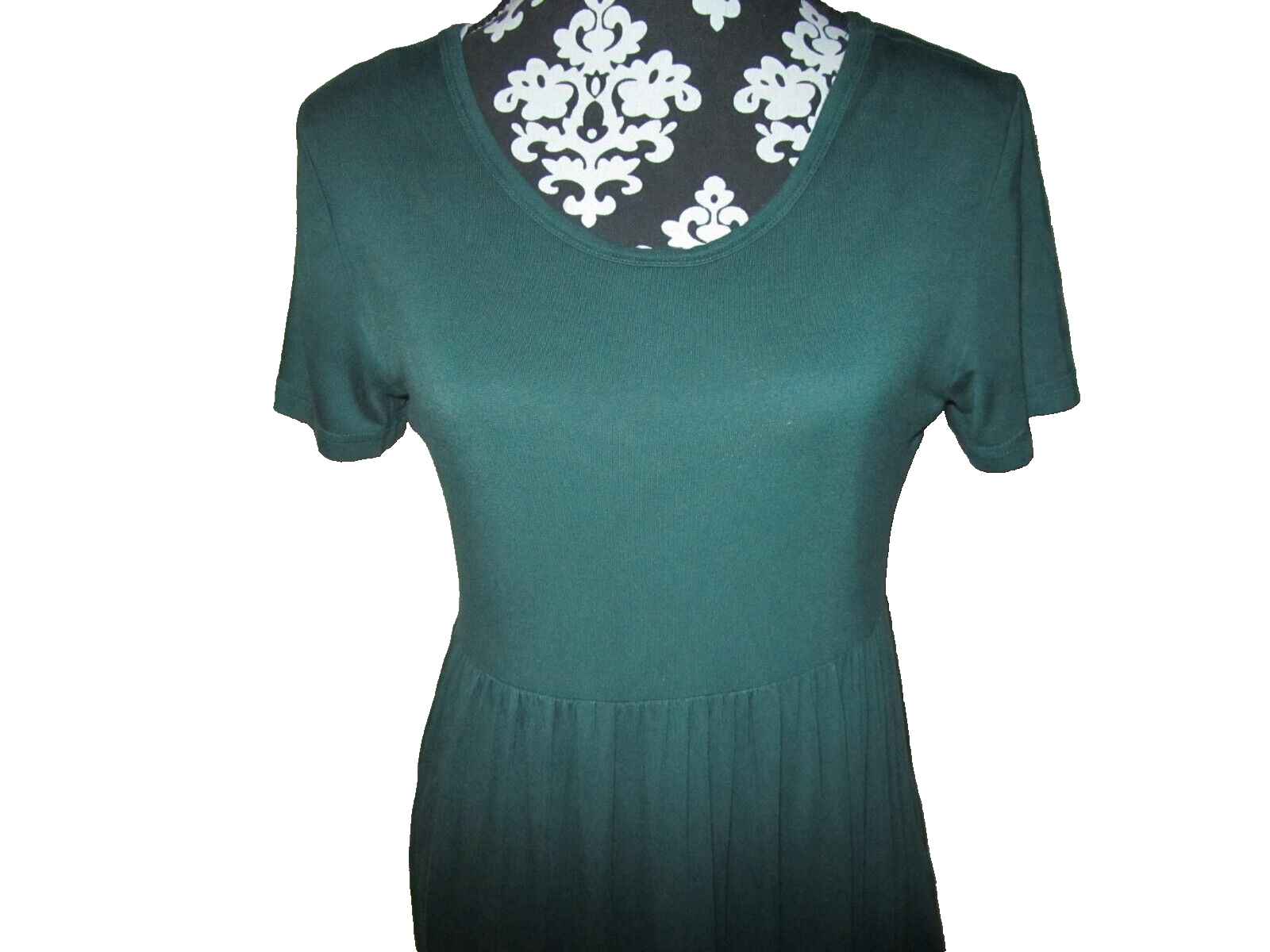 Viishow Green Maxi Dress Size Large Short Sleeves Long Length Pockets eBay