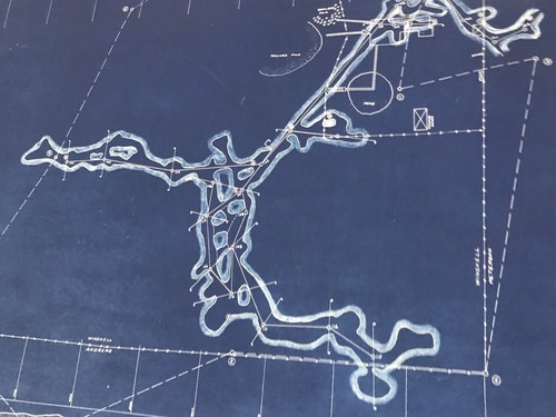 Original Map Survey Of The Winskell Mine Vinegar Hill Zinc Co 1930’s Blueprint