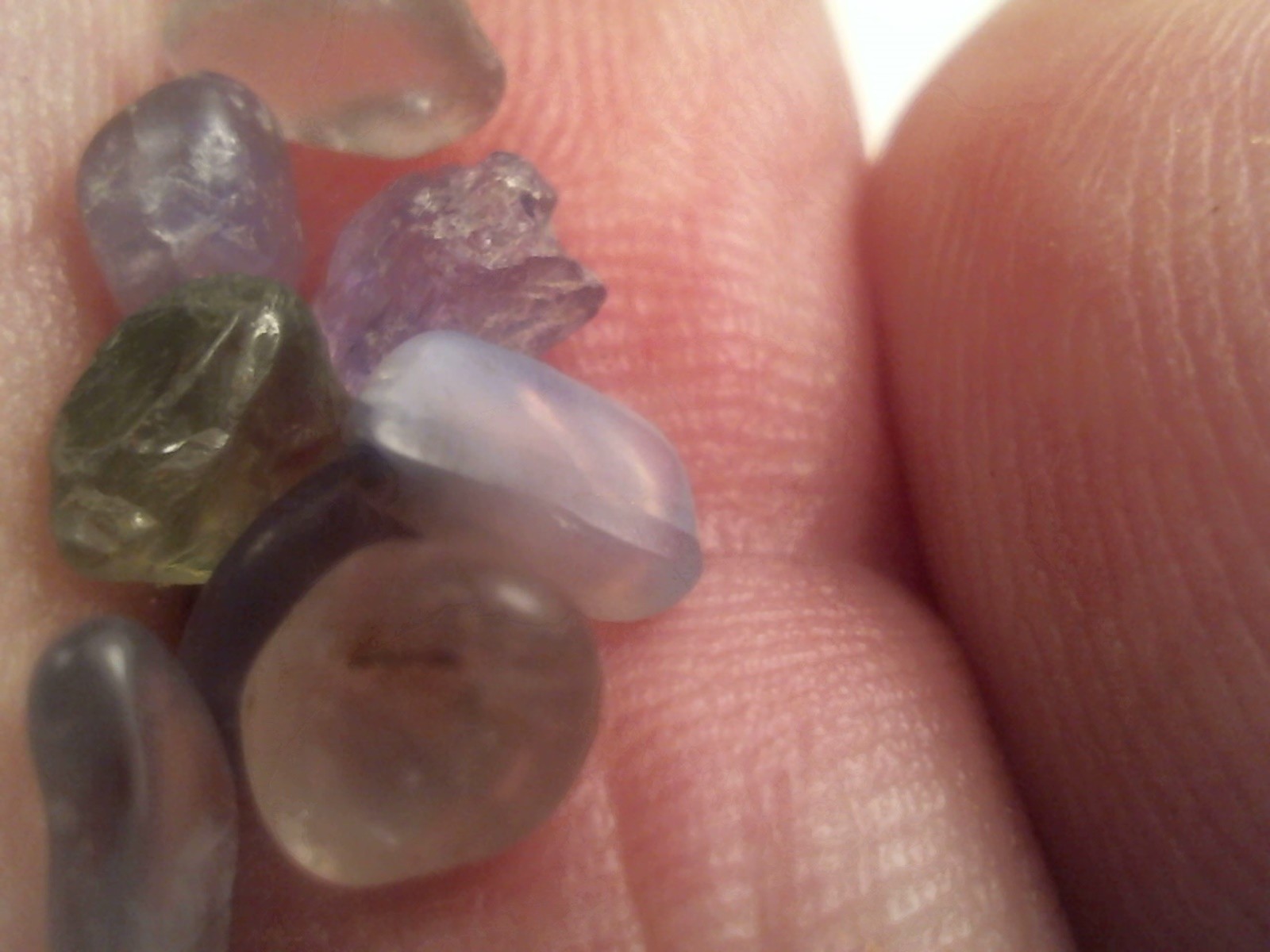 4.20CT.ROUGH DIAMOND BLUE VIOLET FACET TRANSPARENT - RARE  DREDGED