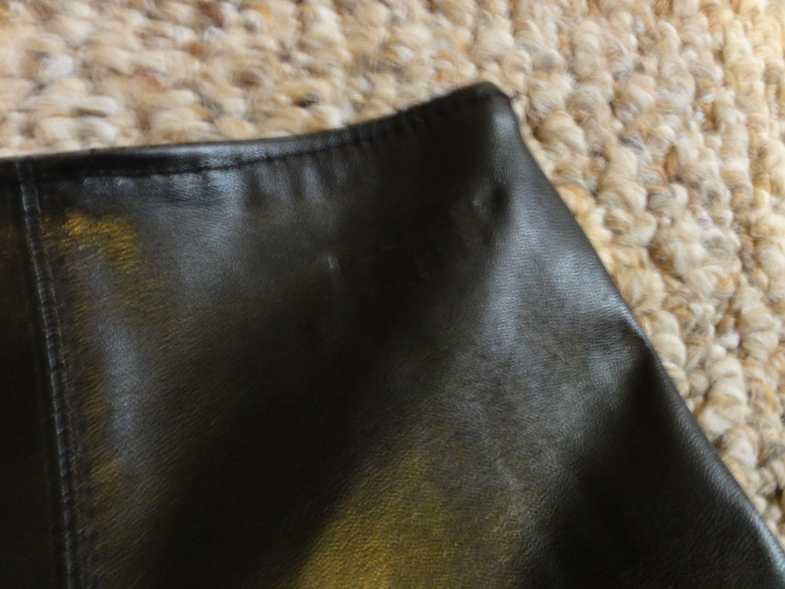 GIRLS BLACK FAUX LEATHER SKIRT BY SOPRANO SIZE LARGE L/14 – WORN ONCE