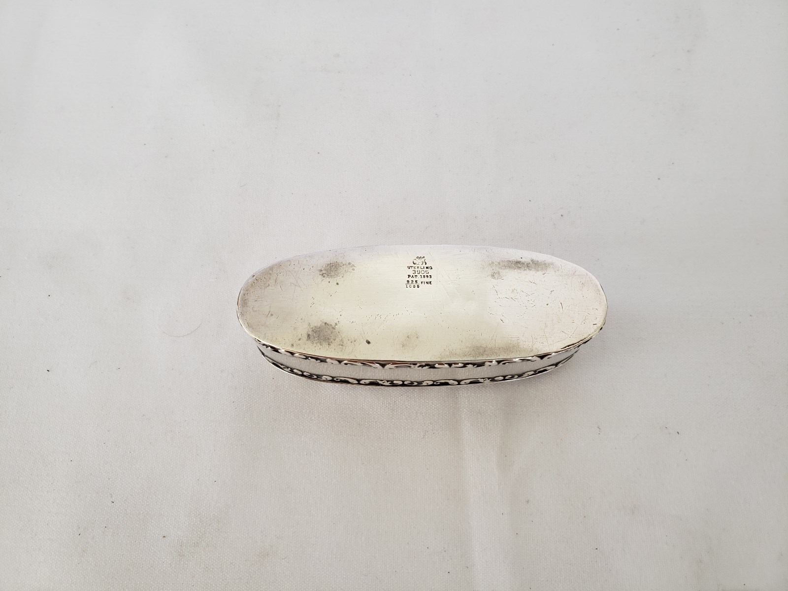 Antique Sterling silver Bobbi Pin dresser box