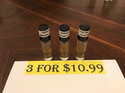 Versace Bright crystal Roll On Perfume Body Oil 1/3oz (3 for $10.99)