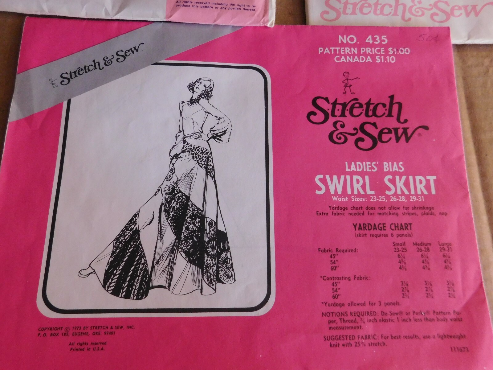 LOT OF 3 STRETCH & SEW PATTERNS JEANS,BIAS SWIRL SKIRT,CHEMISE