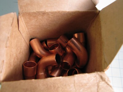 25pk Mueller Streamline W 02330 Copper 90° Elbow 5/8'' (3/4''OD) FTG X C Street SR