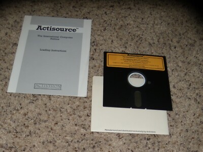 Actisource Commodore 64 program on 5.25'' disk with instructions - tested