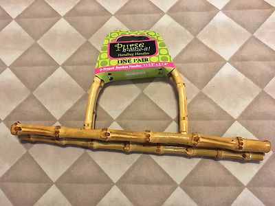 Purse N-Alize-It Handbag Handles D-Shaped Bamboo