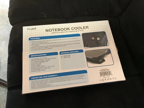 PRO HT Notebook Cooler Black Slim Up To 15.6”