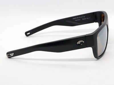 COSTA DEL MAR SAMPAN 580G SUNGLASSES Matte Black / Copper Silver Mirror GLASS