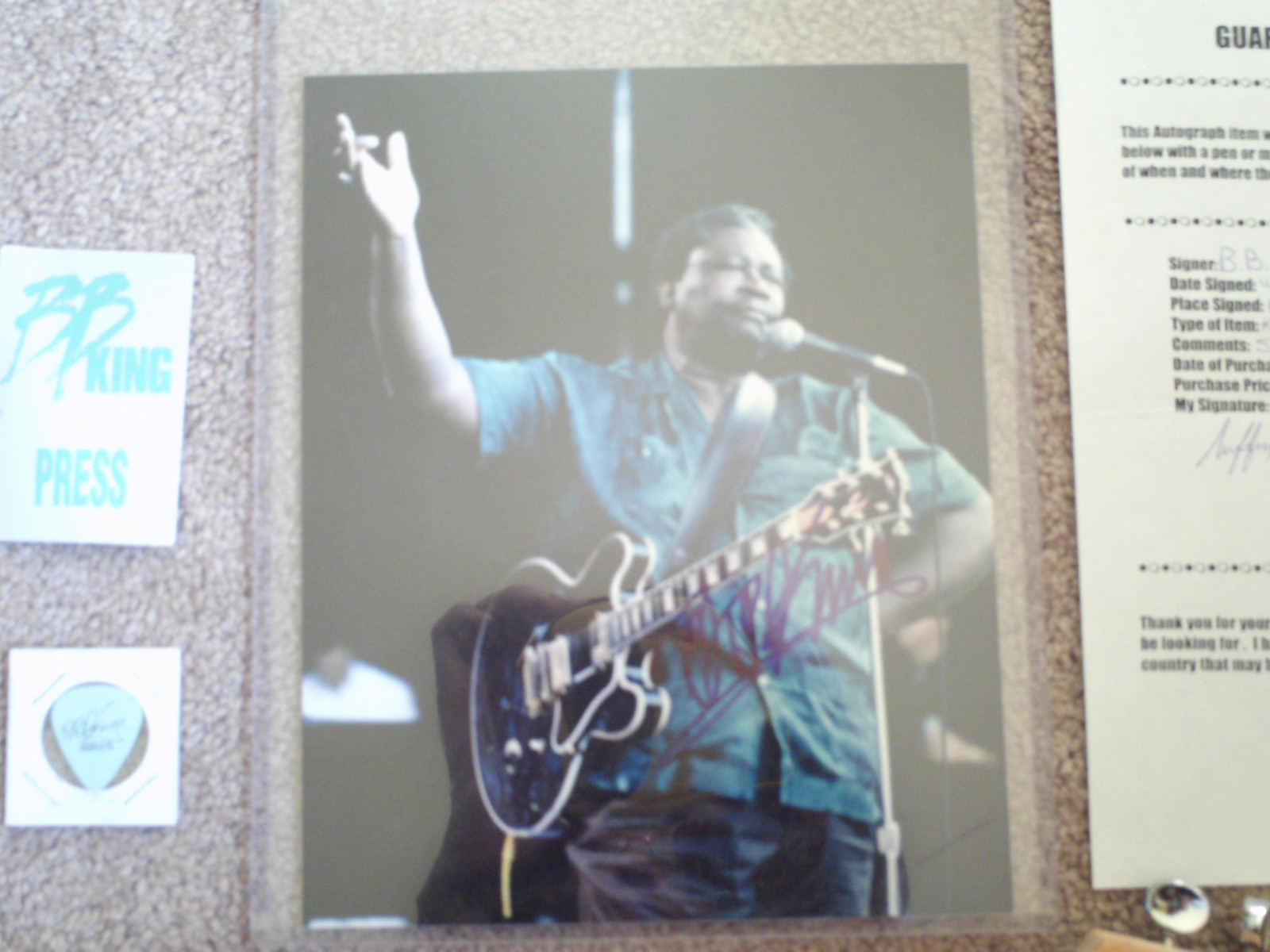 BB King autographed electric guitar