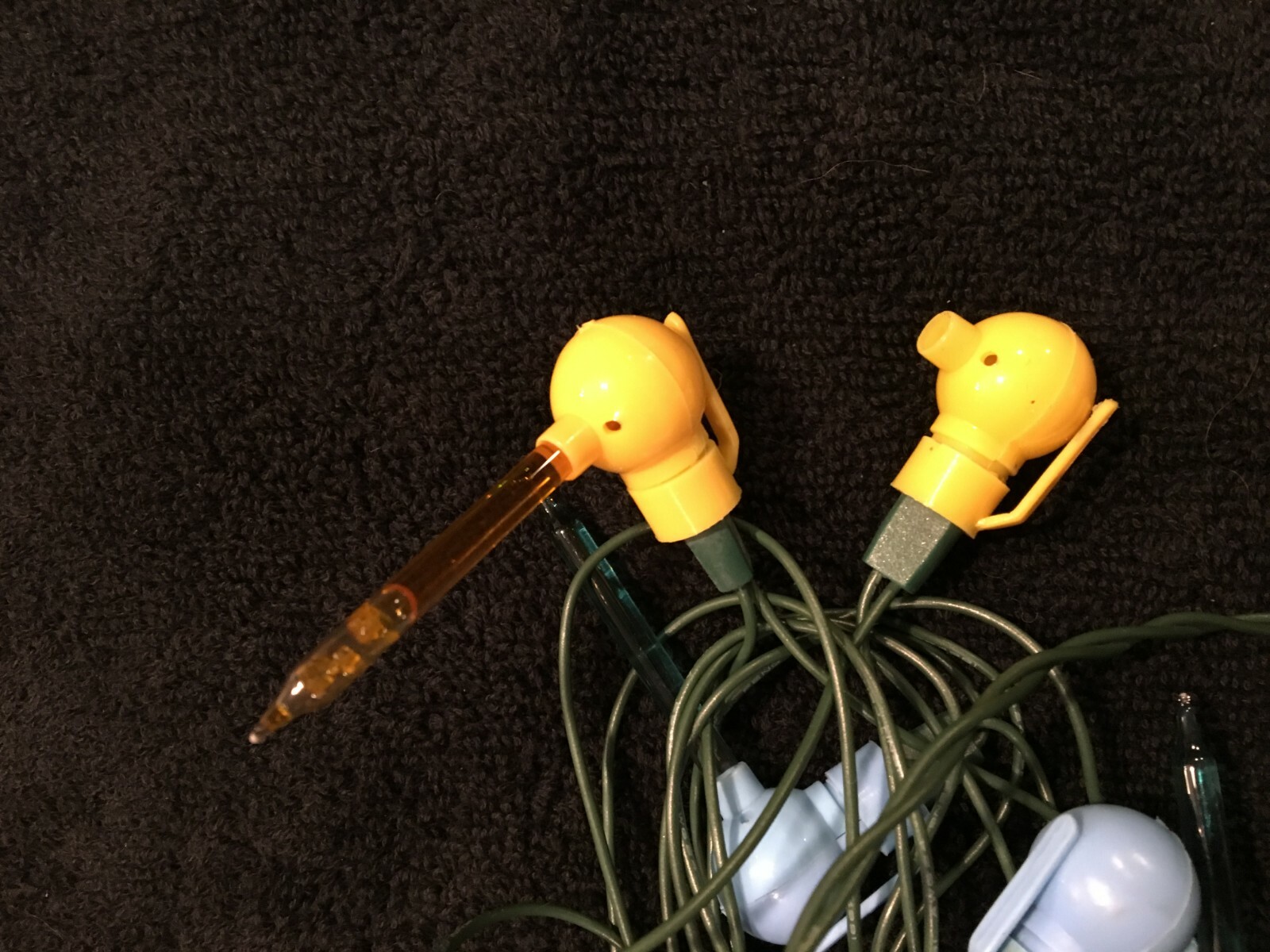 String of 10 Vintage Silvestri Mini Christmas Bubble Lights WORKING