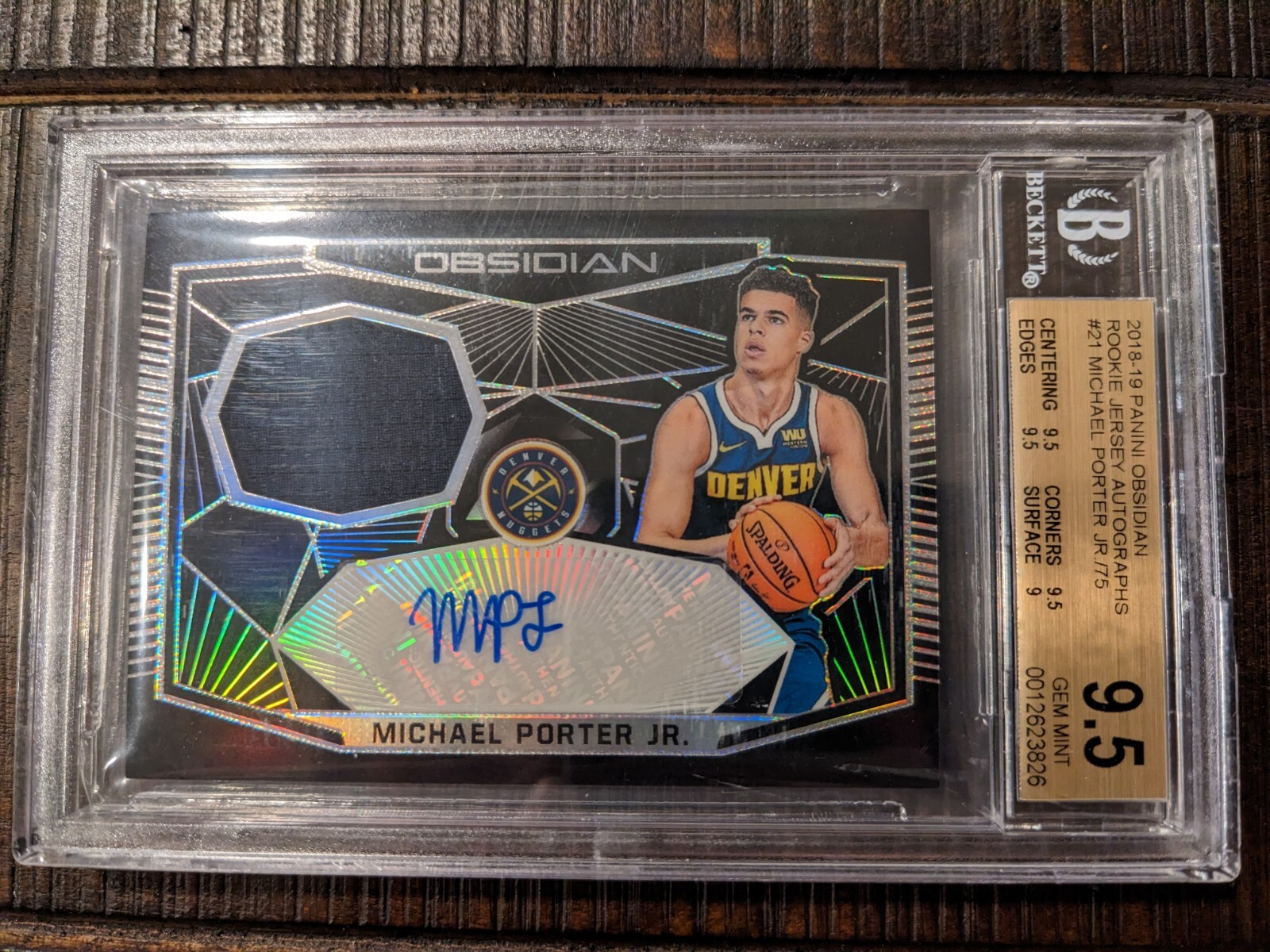 10枚シリ】Michael Porter Jr. RC Obsidian 2018-19 Panini