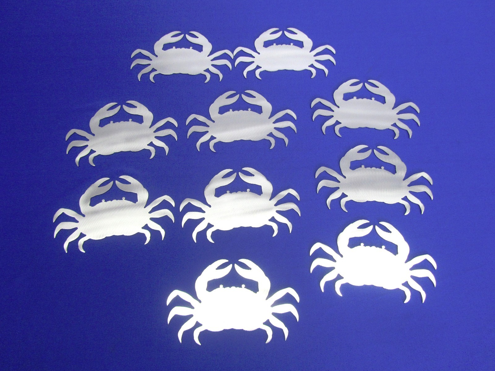 Lot of 10 Ocean Crab Man Cave Fish Fishing Plasma Cut Wall Art Sign 7x 4-1/2