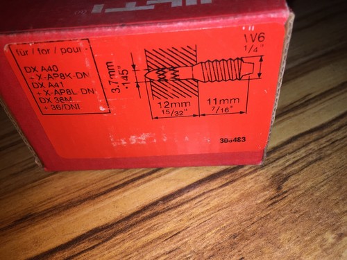 HILTI EW6-11-12 FP8 BOX OF (82) (NEW Other)