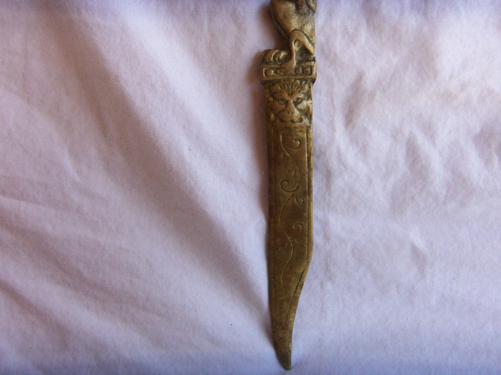 VINTAGE BRASS DRAGON LETTER OPENER