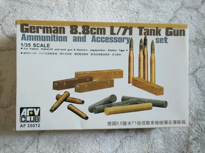 AFV Club 1/35 German 8.8cm L/71 Tank Gun Ammunition Accessory Set AF35072