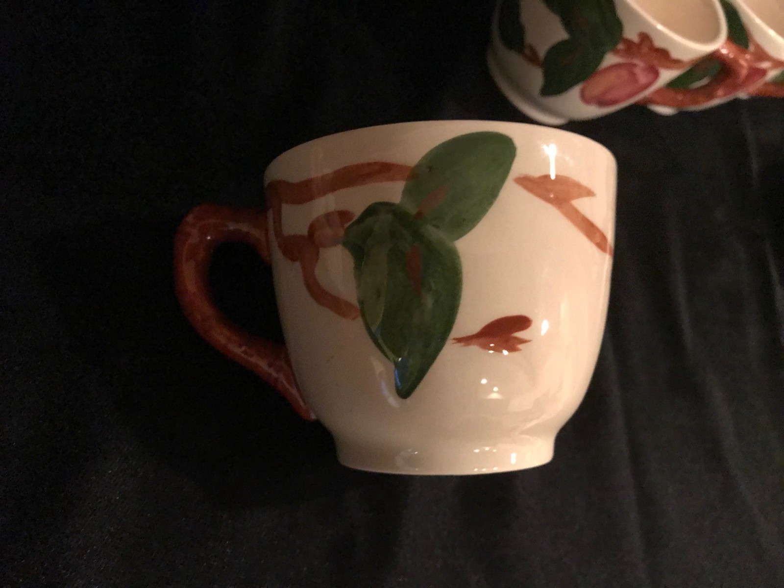 Set of  Four Vintage Franciscan Apple  Cups and Saucers - England